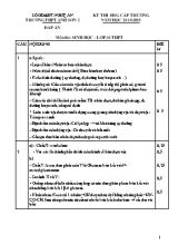 Đáp án đề thi học sinh giỏi cấp trường môn Sinh học Lớp 10 - Năm học 2018-2019 - Trường THPT Anh Sơn 2